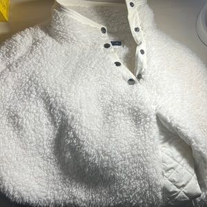 White Sherpa Abercrombie Jacket